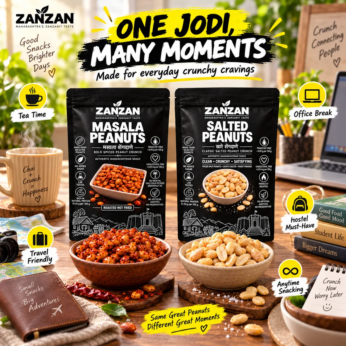 ZANZAN Crunch Jodi serving and product