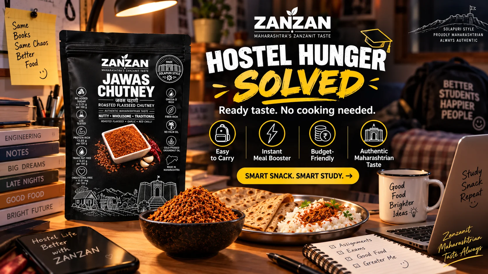 ZANZAN Jawas Chutney product and serving inspiration