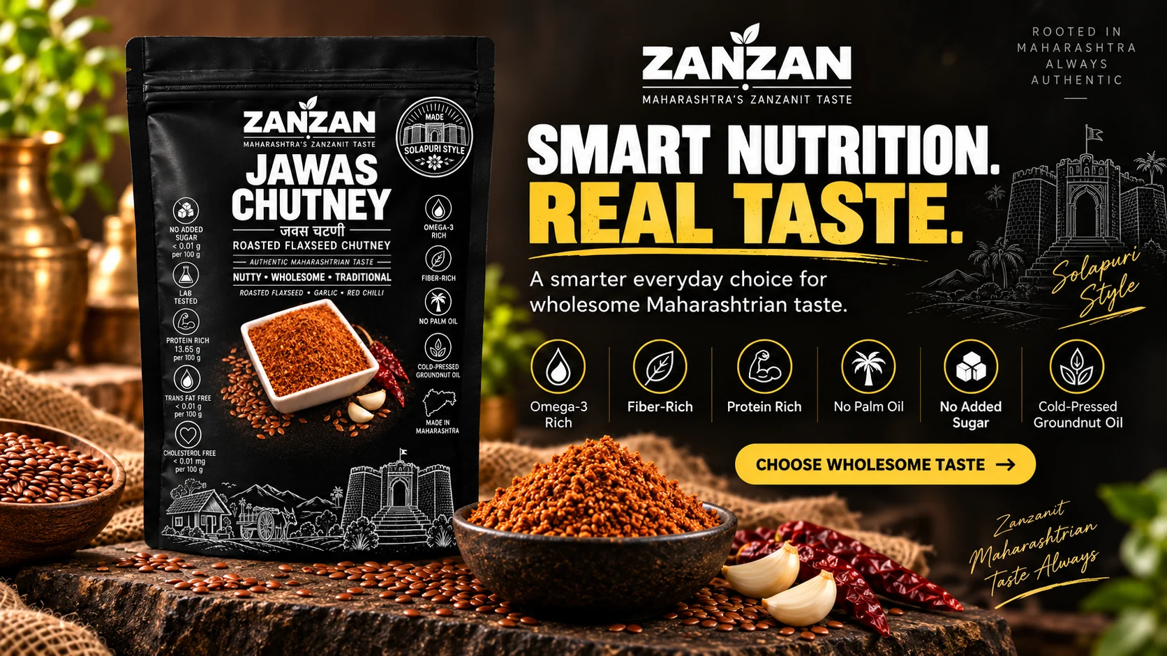 ZANZAN Jawas Chutney product and serving inspiration