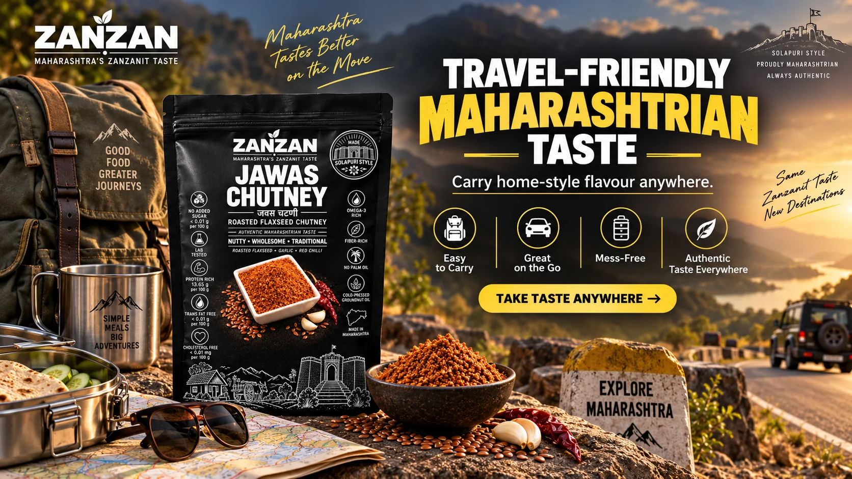 ZANZAN Jawas Chutney product and serving inspiration