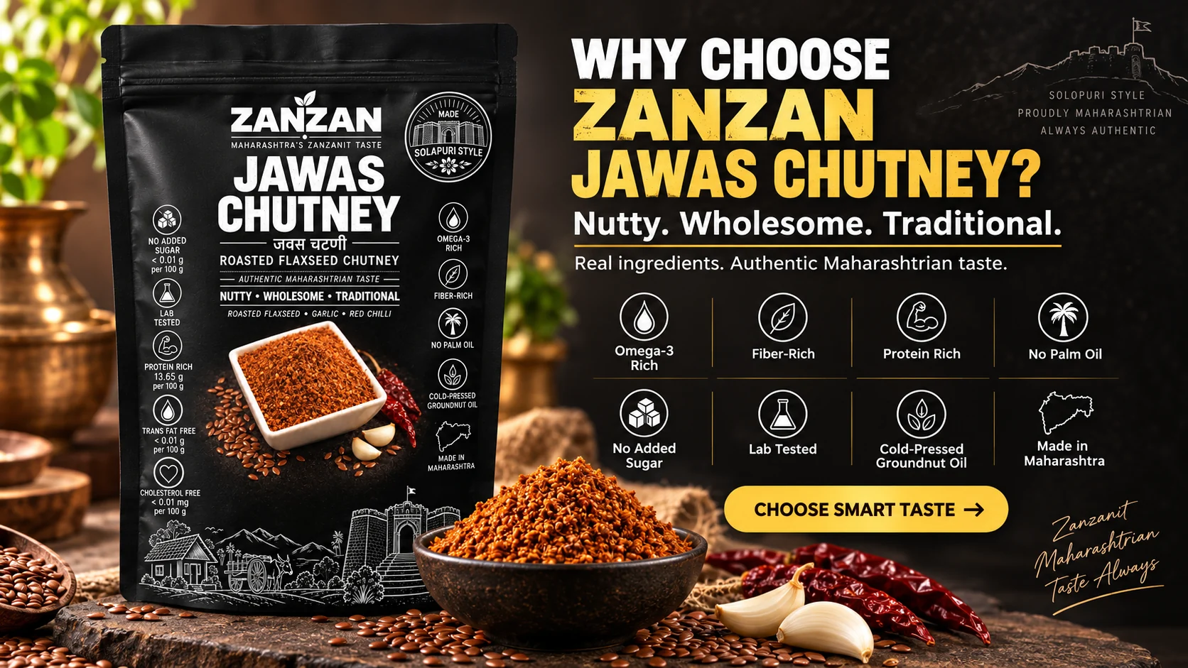 ZANZAN Jawas Chutney product and serving inspiration
